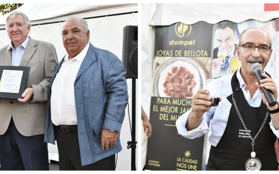 Félix Santamaría y Alfredo Matesanz, homenajeados durante la cata de la Asociación de Sumillieres de Castilla y León