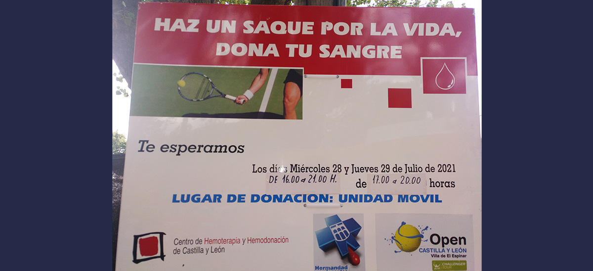 ‘Haz un saque por la vida, dona tu sangre’
