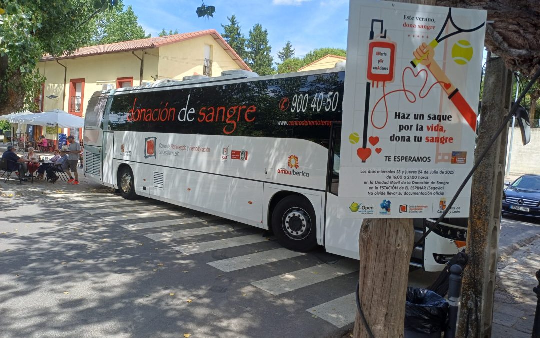 Éxito de la doble jornada de donación de sangre en el Open Castilla y León Villa de El Espinar